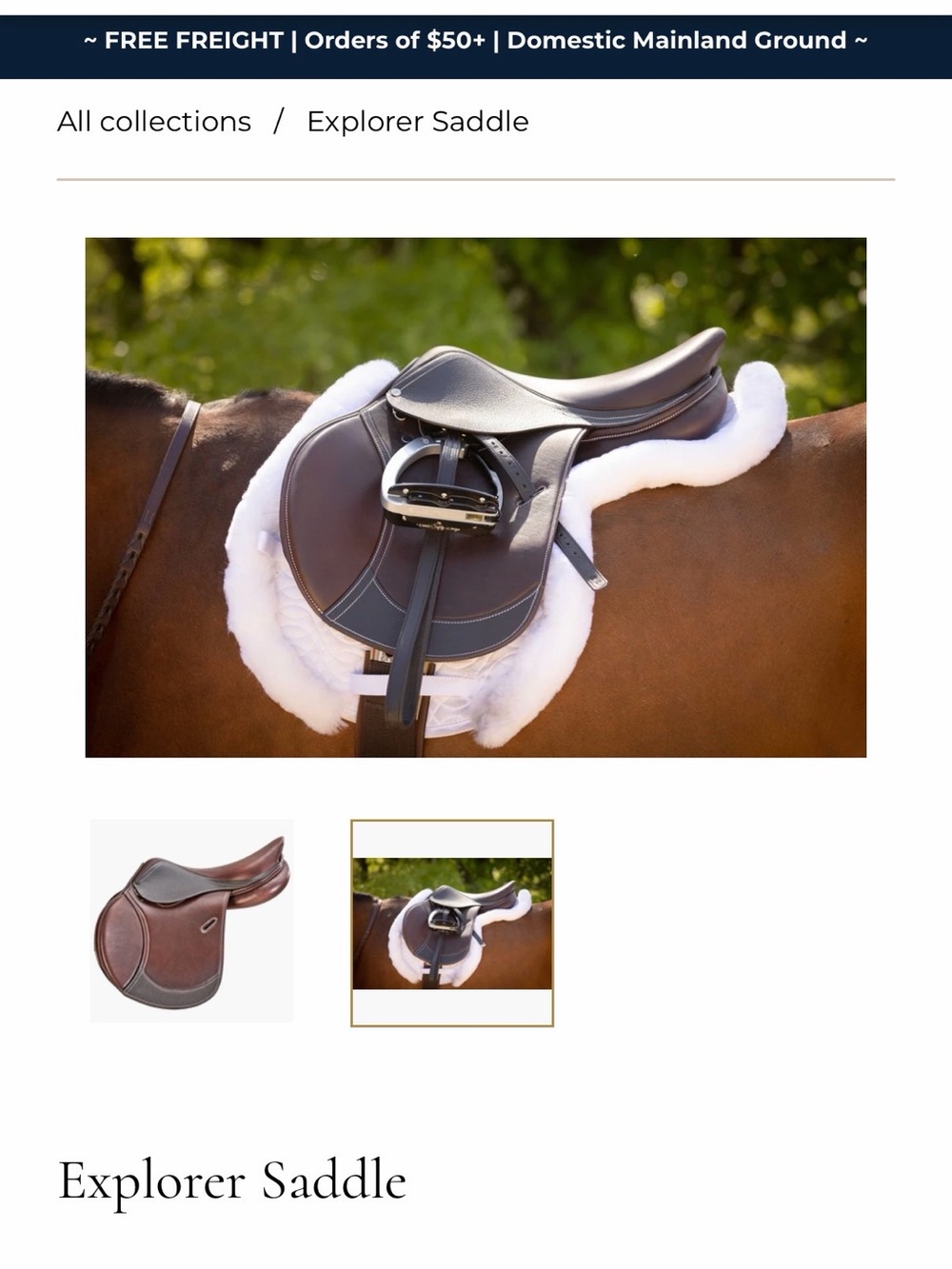 Ovation Explorer Saddle - Brown Leather 17”